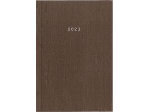 Ημερολόγιο ημερήσιο NEXT Fabric δετό 12x17cm 2023 καφέ
